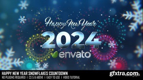 Videohive Happy New Year Snowflakes Countdown 49904670