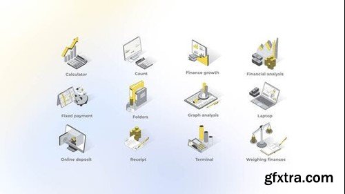 Videohive Financial Literacy - Isometric Icons 49871091