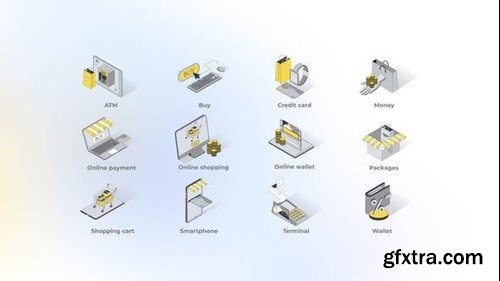 Videohive Shopping - Isometric Icons 49871283