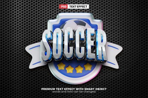 Super Soccer Esport Team 3D Editable Text Effect
