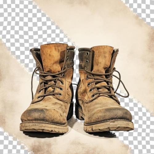 Tattered Boots Transparent Background