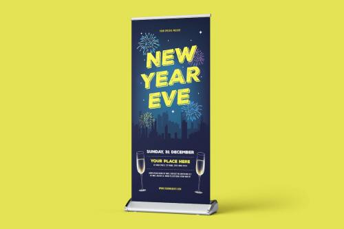 New Year Eve Roll Up Banner