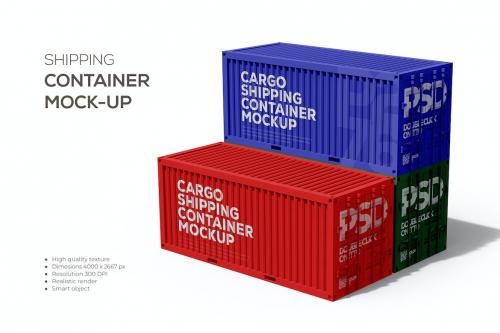 Shipping container mockup