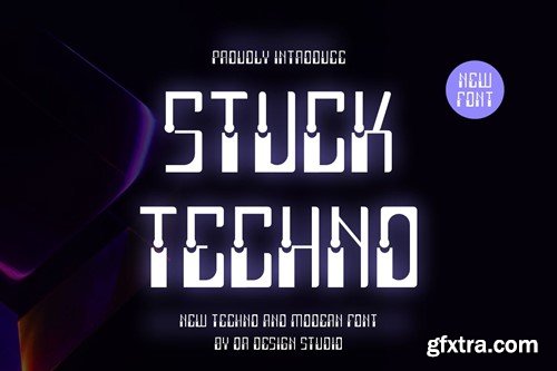 Stuck Techno Font NAZF47P