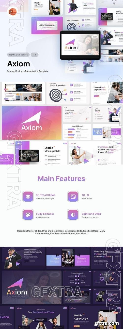 Axiom Startup PowerPoint Template LFQRM8D