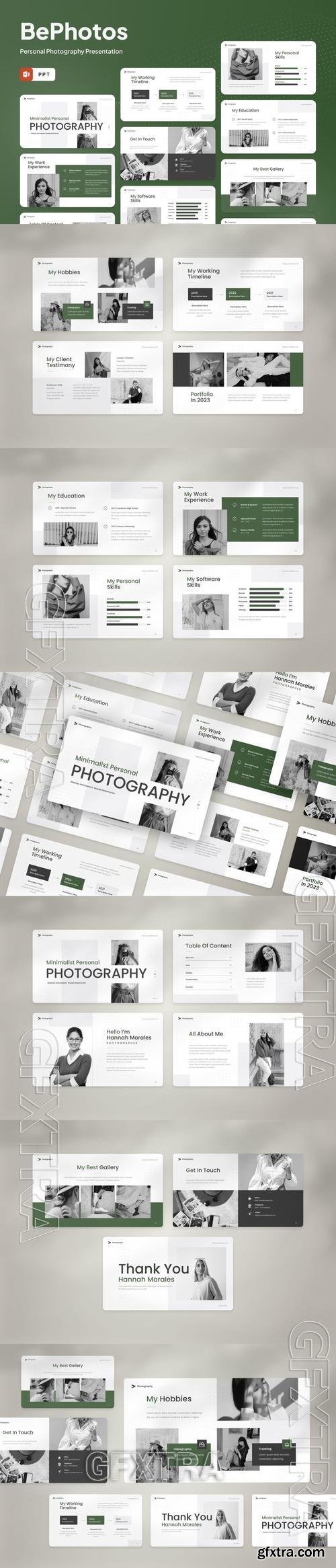 Minimalist Personal Resume Photography PowerPoint AMQ8PB2