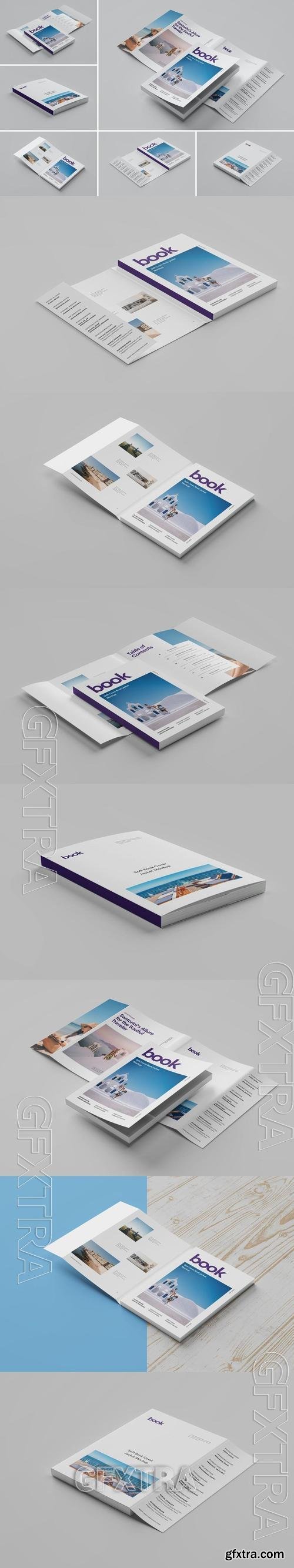 Soft Book Cover Jacket Mockup 7N346ZY