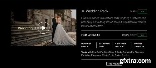 Color Finale LUT - Wedding Pack