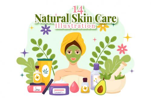 Deeezy - 14 Natural Skin Care Vector Illustrations