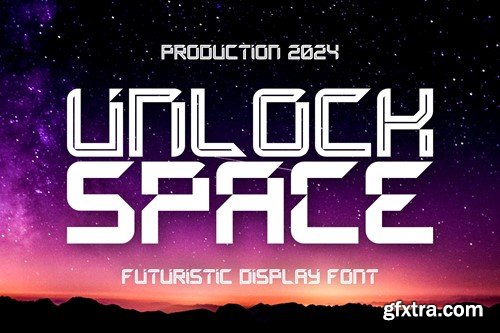 Unlock Space - Futuristic Display Font GN9ZBGW