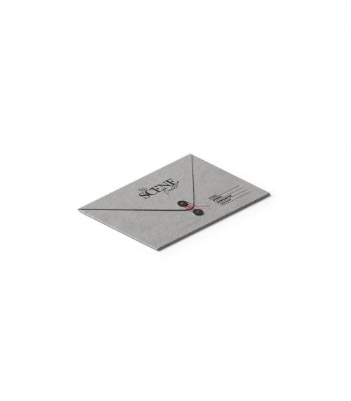 Creatoom - Grey Closed Envelope Mockup V3 Isometric