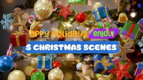 Videohive - 5 Christmas Scenes - 49914433