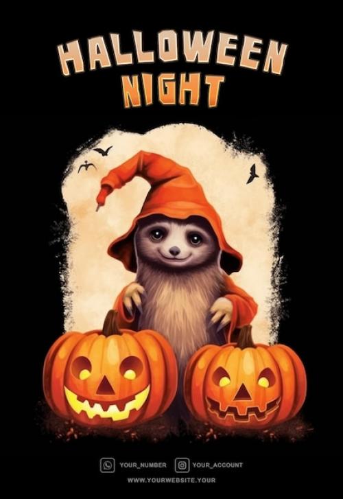 Happy Halloween Night For Social Media Instagram Post