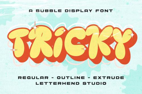 Deeezy - Tricky - Bubble Display Font