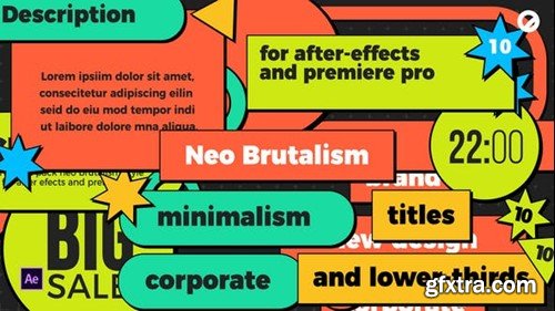 Videohive Neo Brutalism Titles 49953799