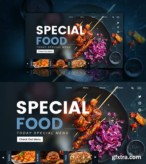 Special Food Menu Banner - Social Media PSD Template