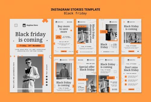 Flat Design Black Friday Sale Instagram Stories