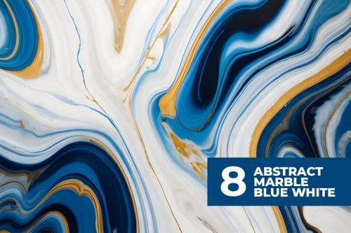 Deeezy - 8 Abstract Marble Blue White Stock Images