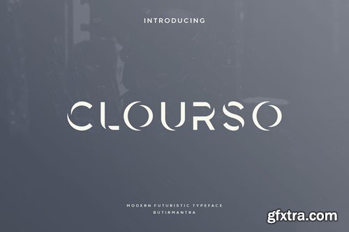 Clourso - Futuristic Font SKGYAUV