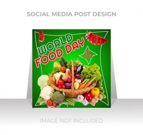 Social Media Post Template Design For World Food Day