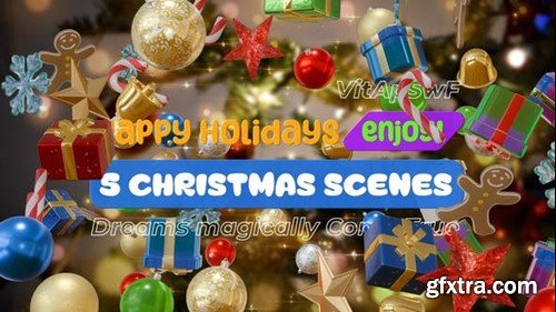 Videohive 5 Christmas Scenes 49982563