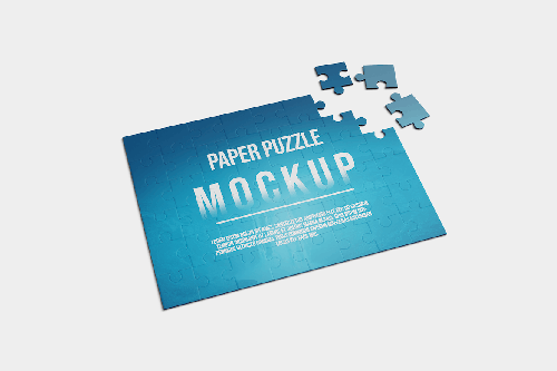 Paper Puzzle Mockup
