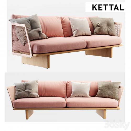KETTAL Mesh 3-Seater sofá