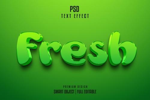 Fresh 3d Text Effect Green