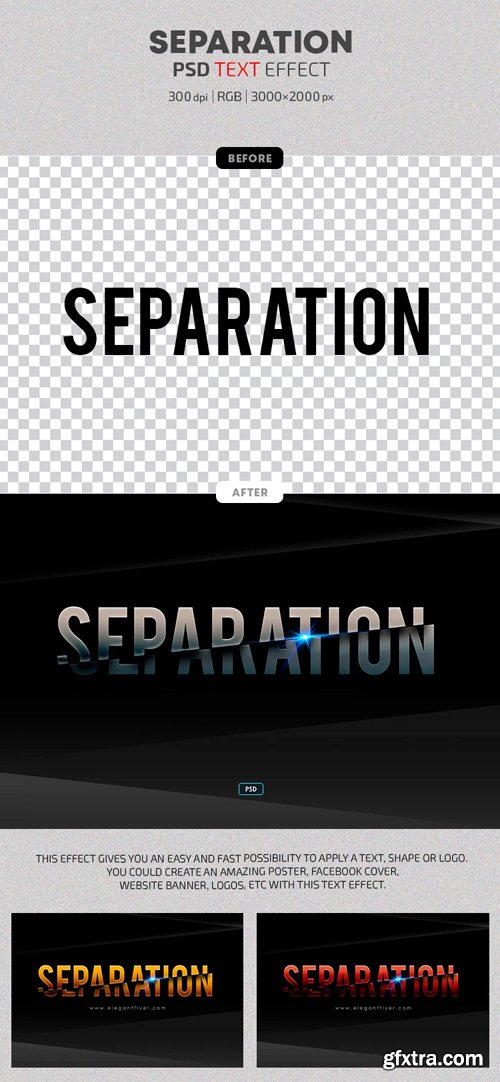 Separation - Photoshop Text Effects