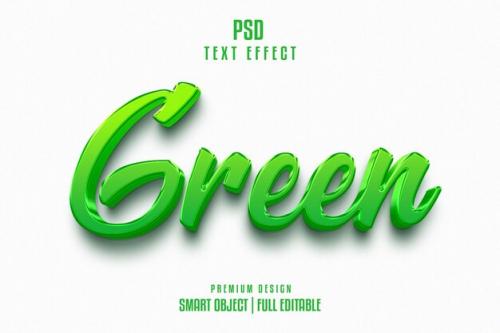 Green 3d Text Effect