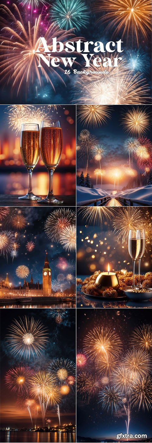 16 Abstract New Year Celebration Backgrounds