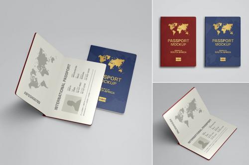 International Passport Cover Mockup Set