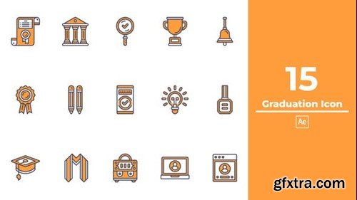 Videohive Graduation Icon After Effects 50027366