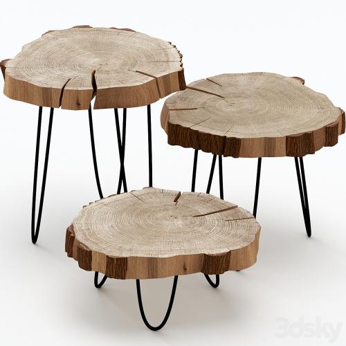 Coffee tables made of slab