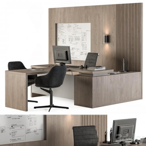 Office Furniture - Manager Set Table with Whiteboard 38