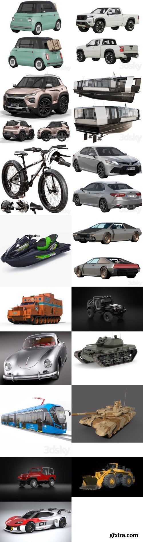Vehicles 3D Models Bundle - 24 Dec 2023