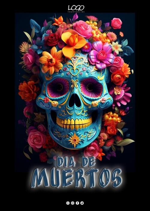 Psd Day Of The Dead Poster