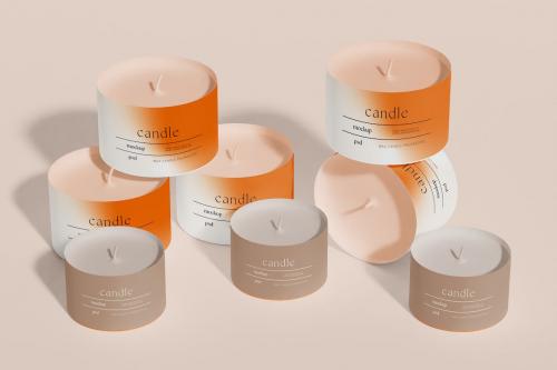 Stacked Candles Mockup T5PFK23