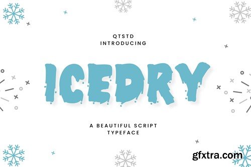 Icedry - A Winter Playful Display Font 3H7NE2M