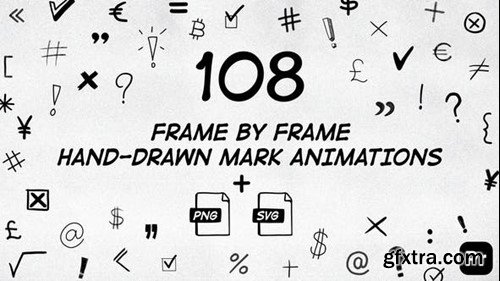 Videohive 108 Frame By Frame Animated Marks Pack 50034251