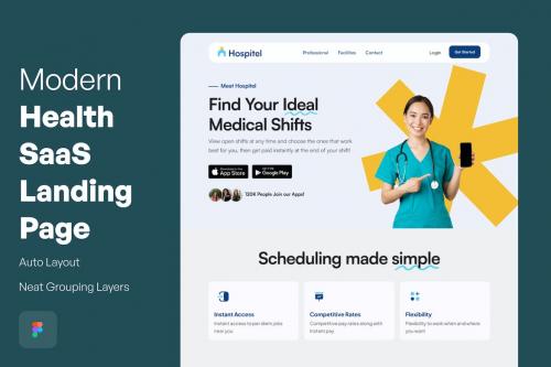 Modern Health SaaS Landing Page