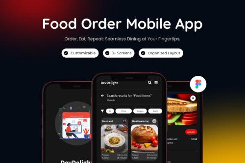 Food Order Mobile App Figma Template