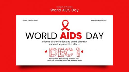 World Aids Day Celebration Facebook Template