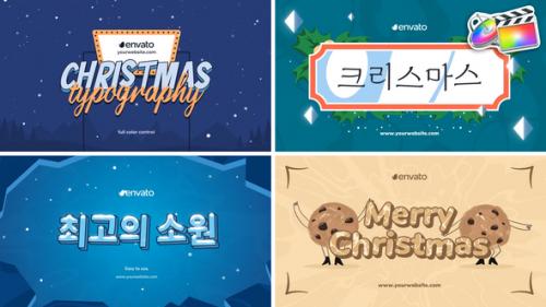 Videohive - Christmas Typography | FCPX - 49995555