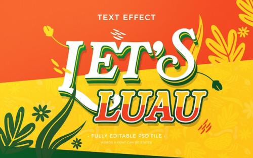 Hawaii Leaves Text Effect