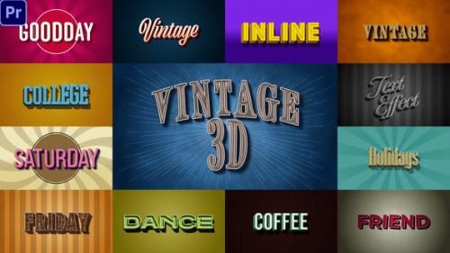 Videohive - 3D Retro Vintage Titles - 49997969