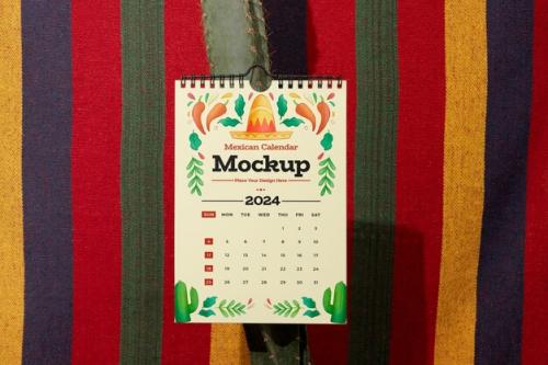 Mexican Calendar Mockup For 2024