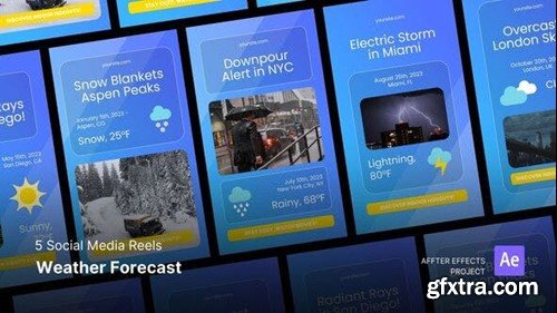 Videohive Social Media Reels - Weather Forecast After Effects Template 50082947