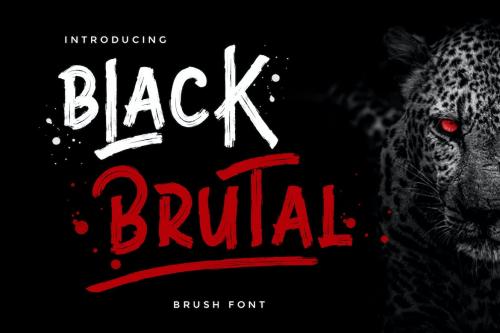 Black Brutal Brush Font