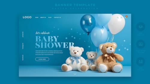 Baby Shower Design Landing Page Template